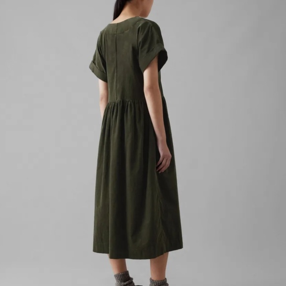 TOAST needlecord dress green XL XXL 16 18 sash pleated - Picture 16 of 16